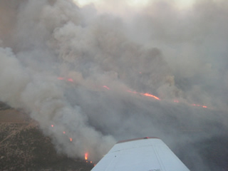 A picture of the Swenson fire in Stonewall County taken on April 7, 2011.  Photo is courtesy of the Texas Forest Service. Click on the image for a bigger view.