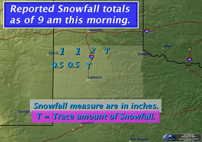 Snowfall totals, as reported to the National Weather Service through 9 am 27 October 2011. Click on the graphic for a larger view.