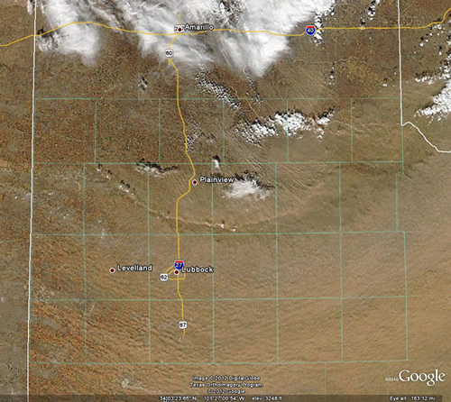 High-resolution MODIS satellite image captured around 2 pm on 22 January 2012. Click on the image for a larger view.
