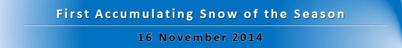 Headline for the 16 November 2014 Snowfall Event