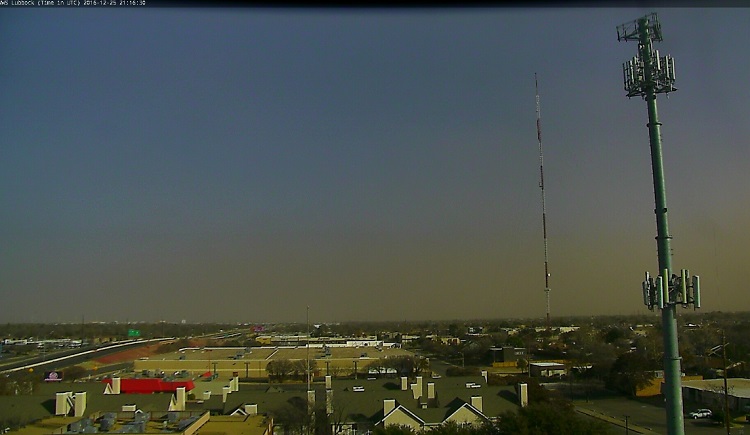 Picture of brown skies across the Lubbock area on the afternoon of Sunday, December 25th, 2016