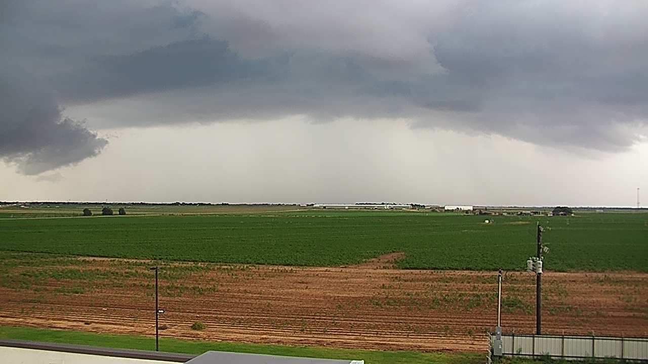 Heavy rain shower moving across Lubbock on Tuesday afternoon, August 2nd