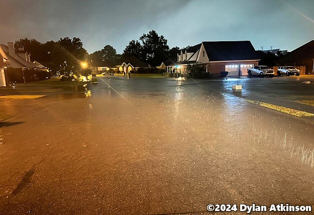 Torrential downpours caused high water issues in Bryant (Saline County) during the evening of 07/08/2024. The photos are courtesy of Dylan Atkinson.