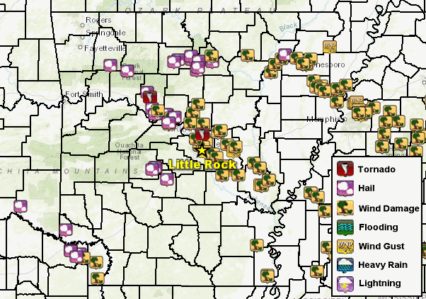 There were numerous reports of severe weather across Arkansas on June 25-26, 2023.
