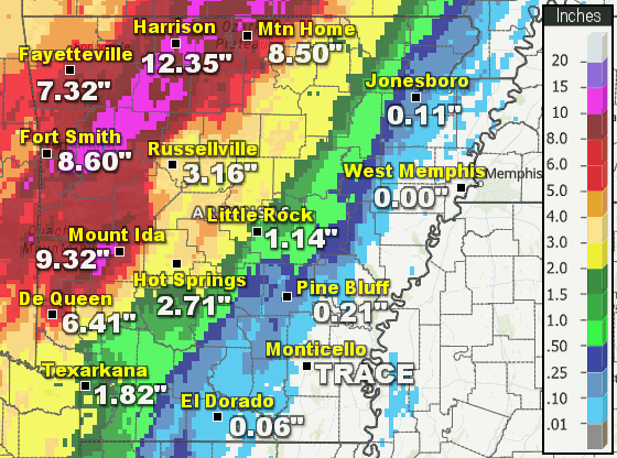 Forty eight hour rainfall through 600 am CST on 11/05/2024.