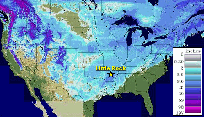 Snow was on the ground all the way to the Gulf Coast at 600 am CST on 02/19/2021.