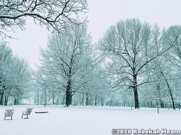 Accumulating snow created postcard moments at Harrison (Boone County) and Eureka Springs (Carroll County) on 12/13/2020. The photos are courtesy of Rebekah Hearn and J.W. Fultz via Twitter.