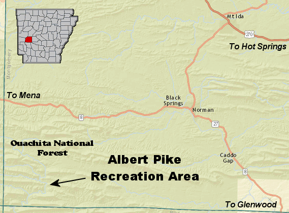 Flash flooding devastated the Albert Pike Recreation Area (Montgomery County) early on 06/11/2010.