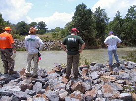 The USGS (United States Geological Survey) visited the site to get a closer look at what happened.