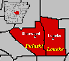 Very large hail affected Lonoke and Pulaski Counties on 06/30/2009.