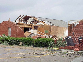 Just northeast of McCrory (Woodruff County), a church suffered damage.