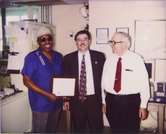 photo of Chevron Pipeline cooperative observer and National Weather Service staff