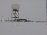 picture of our radar during a heavy snow event