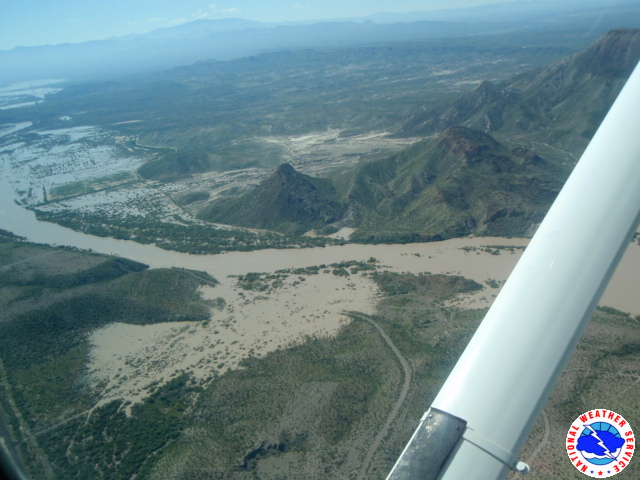 Flooded Rio Grande near Presidio