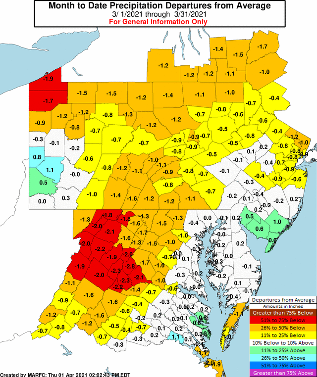 Precipitation Departures