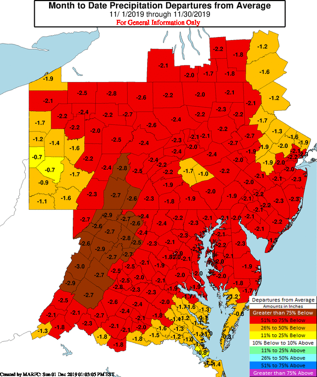 Precipitation Departures