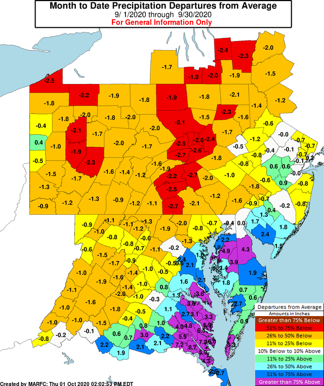 Precipitation Departures