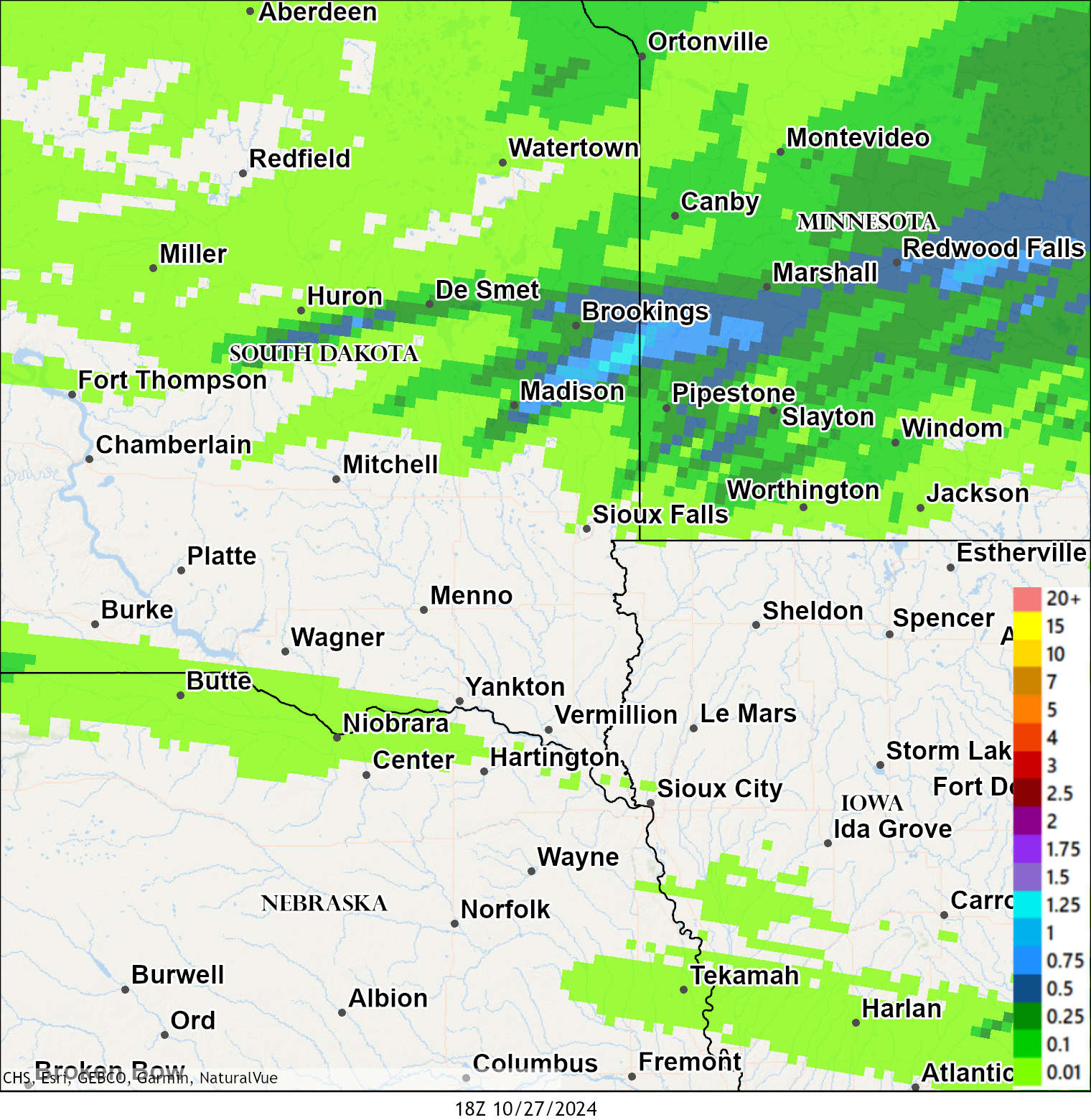 Example precipitation map