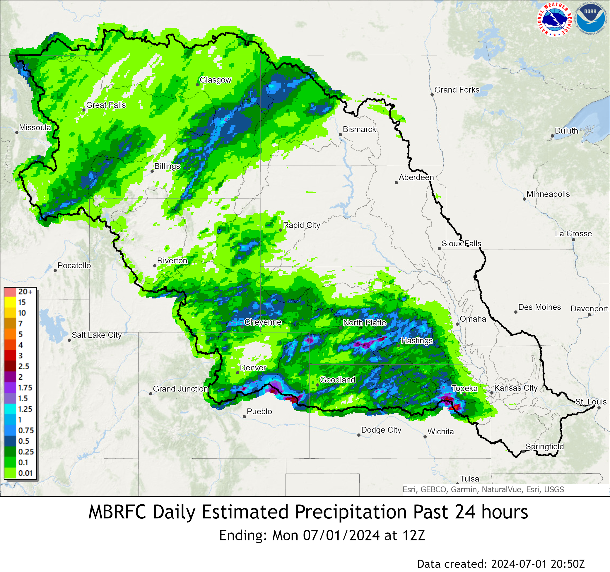 Missouri RIver Basin Precipitation