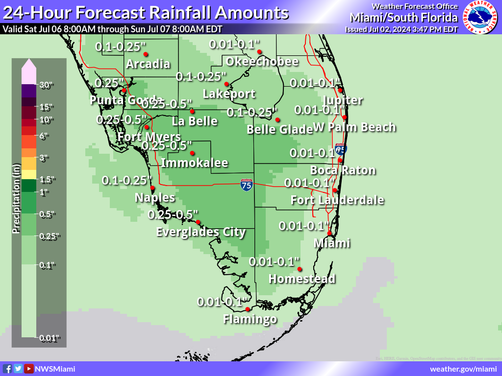 Expected Rainfall for Day 5