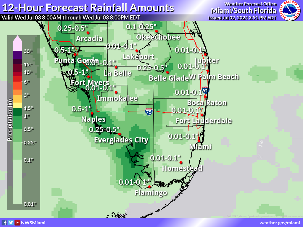 Expected Rainfall for Day 2