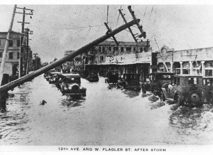 Photo of flooding and damage in Miami