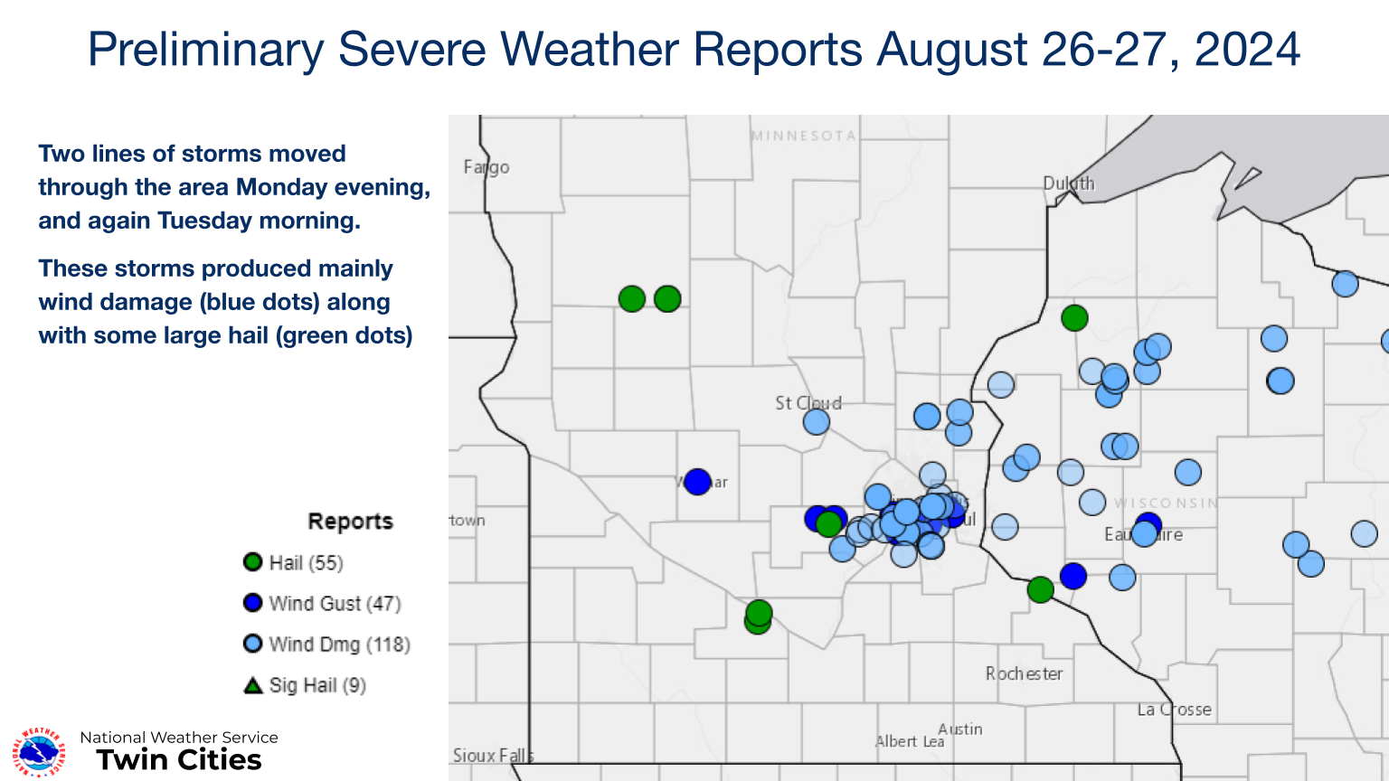 Preliminary storm reports