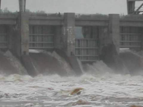 View of flood waters near Chickamauga Dam located in Chattanooga.