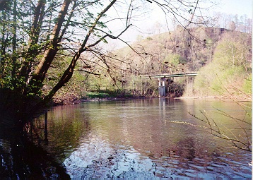 The view downstream during normal flow