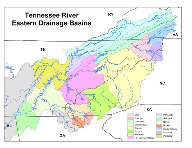 Image of Tennessee River Eastern Drainage Basins