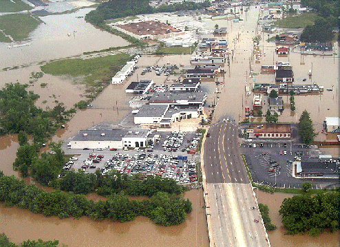 View of Lee Highway looking northeast near South Chickamauga Creek and Lovell Field.