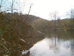 The view downstream from the gage
