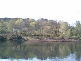 View across the river to Oakdale