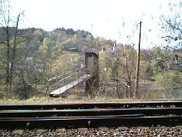 The gage, from the other side of the tracks, with Oakdale in the background