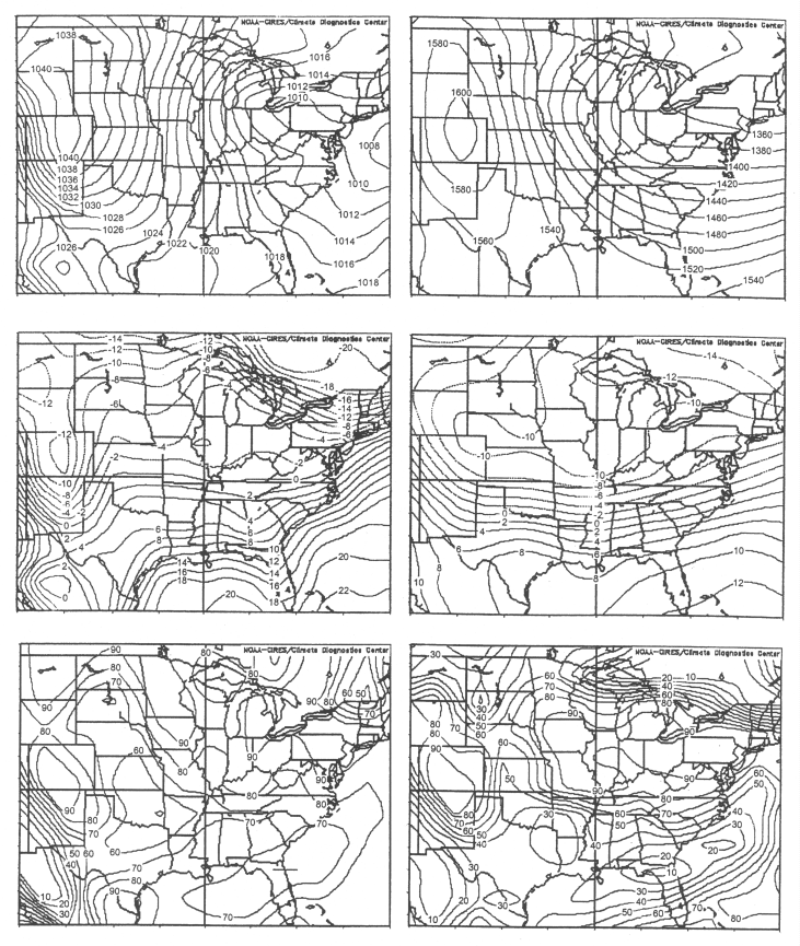 Synoptic maps for the 4 February 2000 event at 1200 UTC.