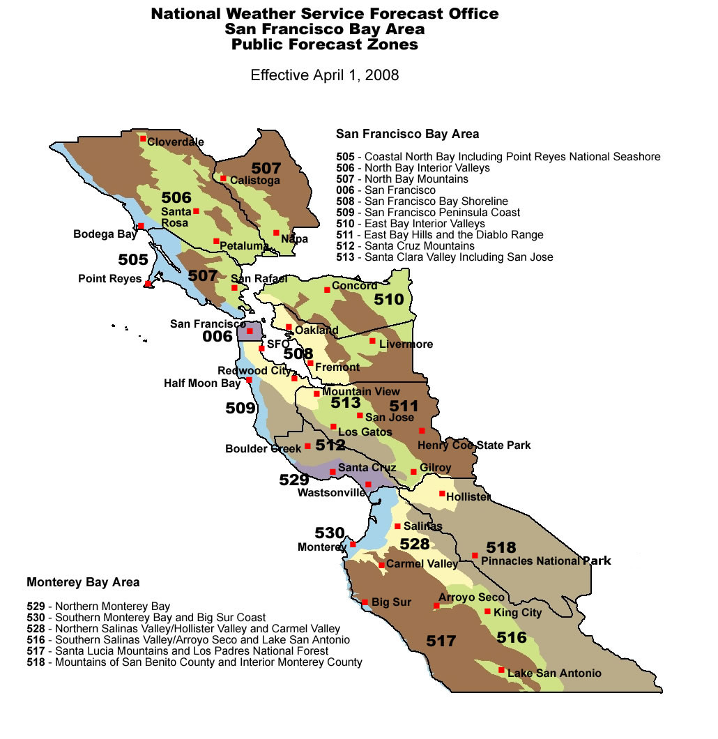 Click for Zone Forecast Product