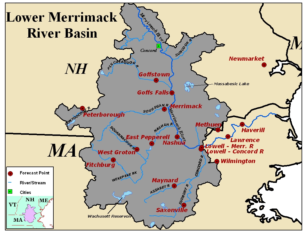 Merrimack River Boating Map