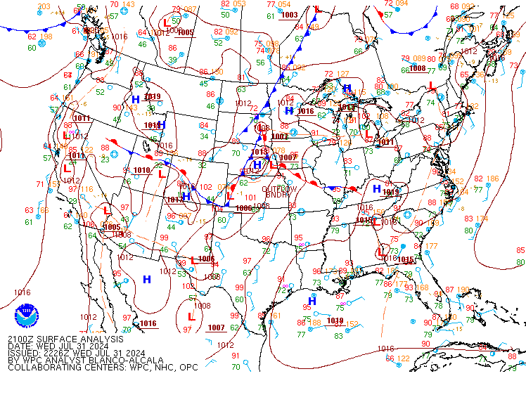 4 pm surface analysis