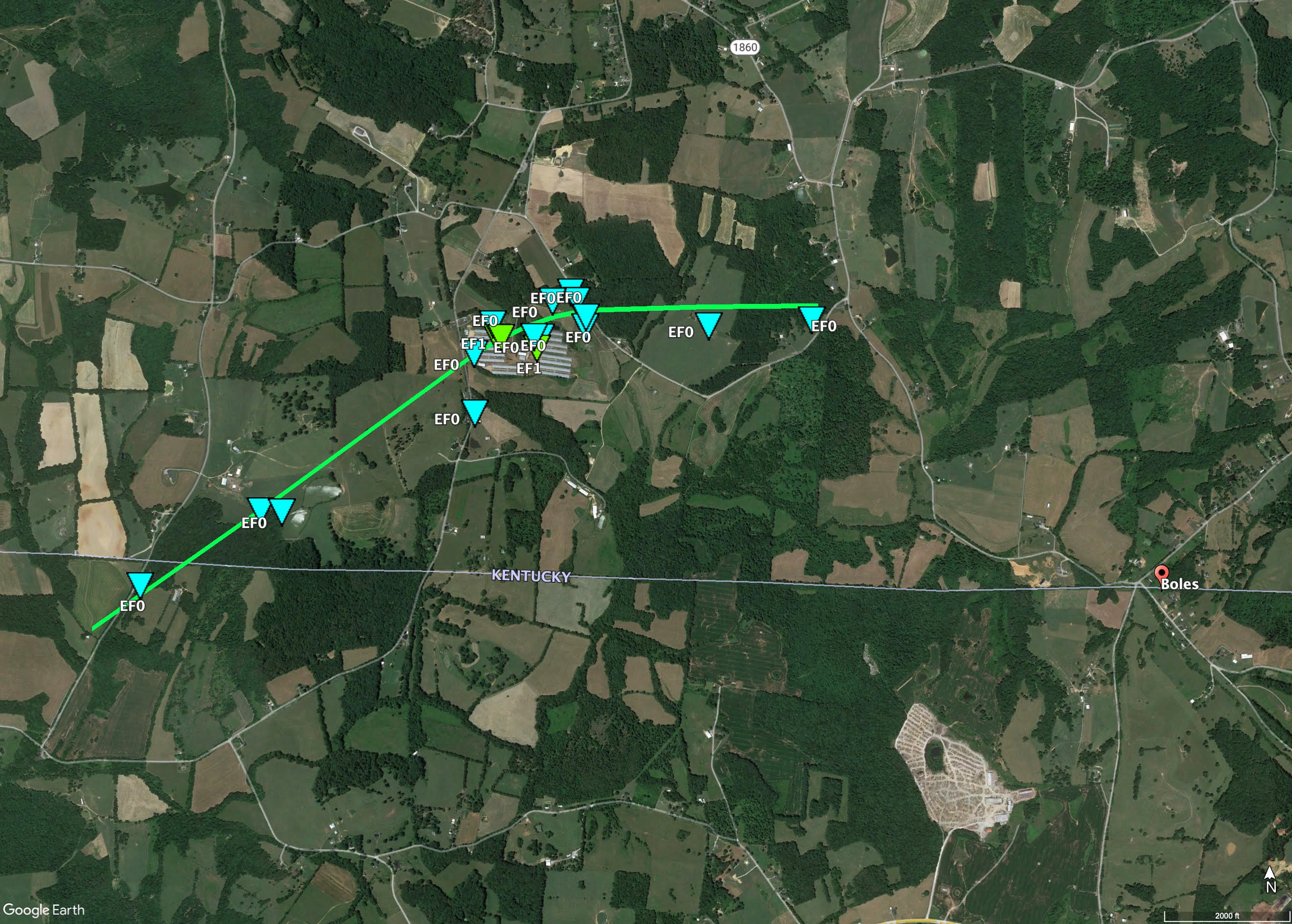 Clay County Tornado Path Map