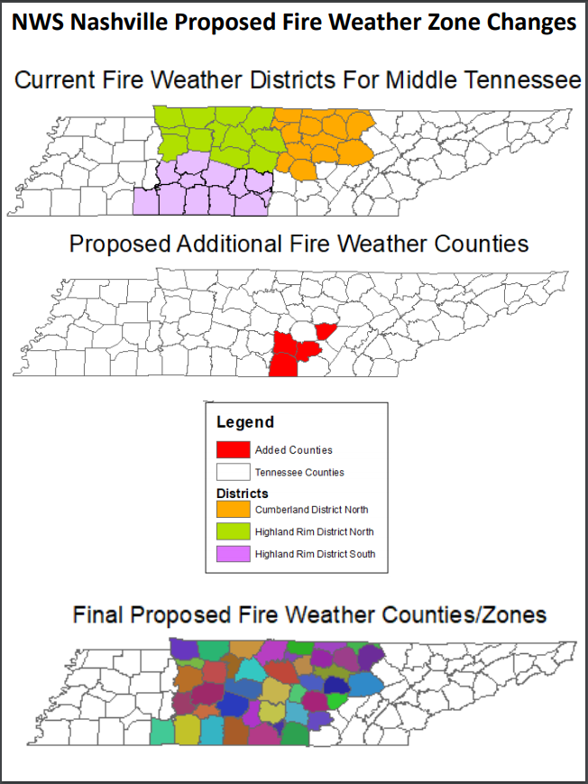 WFO Nashville (OHX) Fire Weather Zones