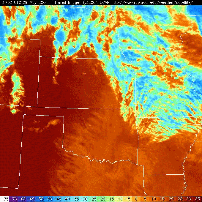 Infrared (IR) Satellite Image Loop for May 29-30, 2004