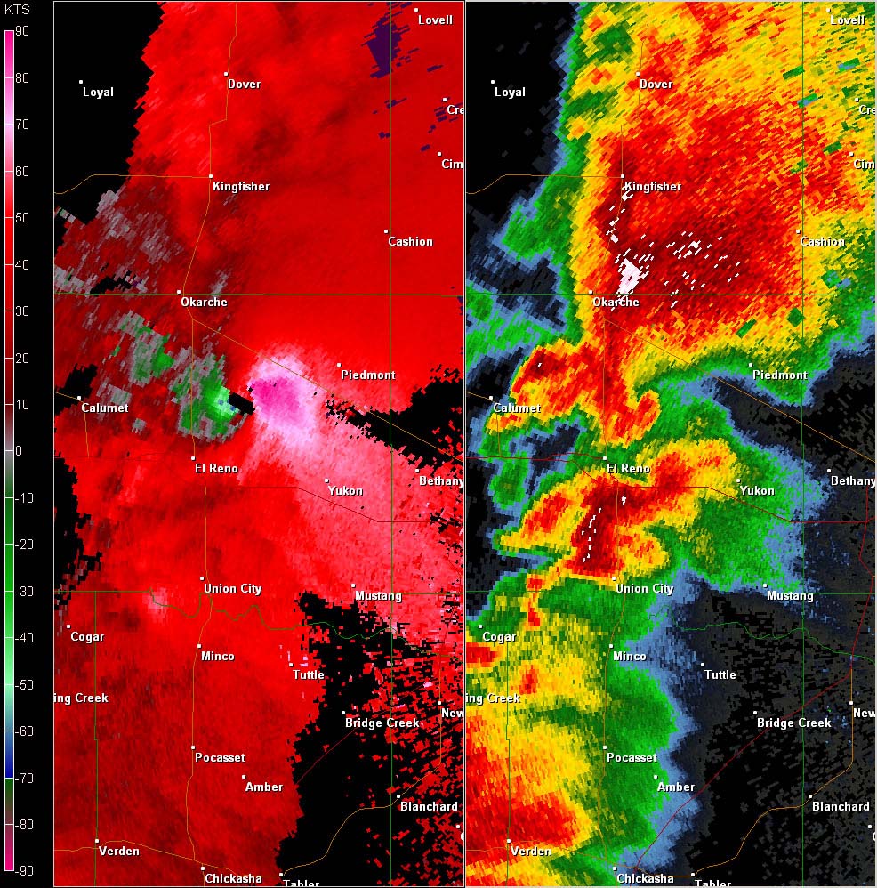 Radar Tornado Tornado B3 The Richland Satellite Tornado of May 24