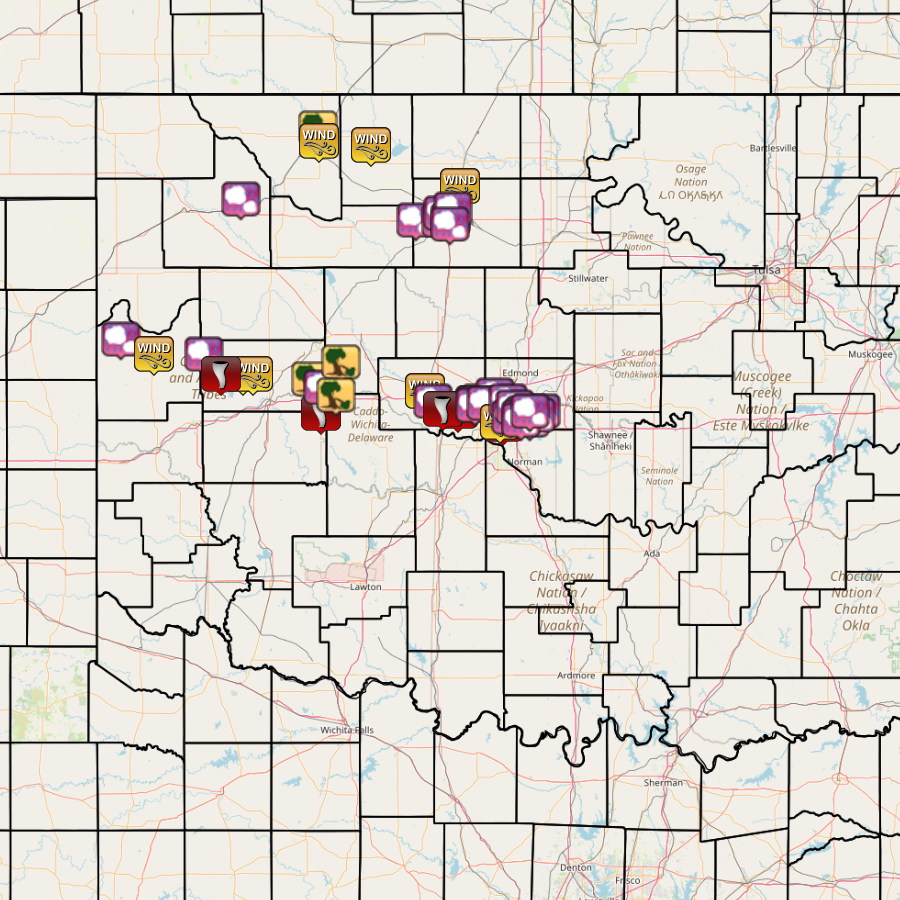 Preliminary Storm Reports for May 19, 2024 by NWS Norman