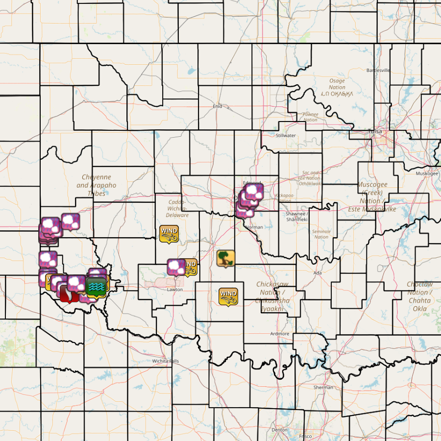 Preliminary Storm Reports for May 23, 2024 by NWS Norman