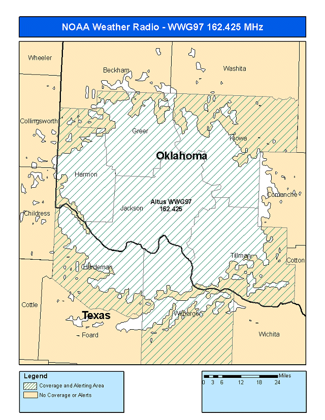 Information for the Altus, OK Weather Radio Transmitter.