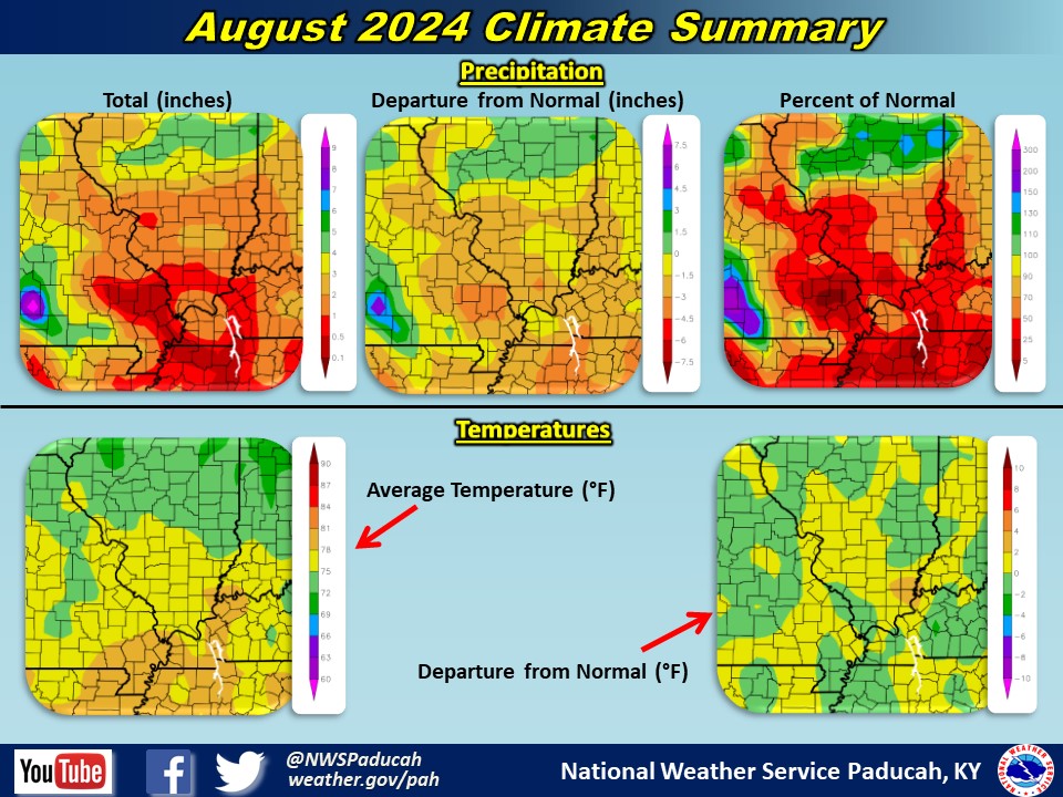 Map of monthly precipitation totals