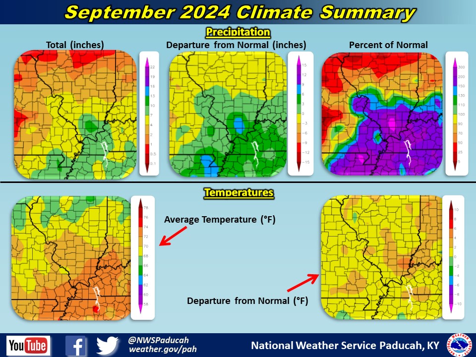 Map of monthly precipitation totals