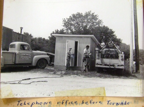 Telephone office before tornado