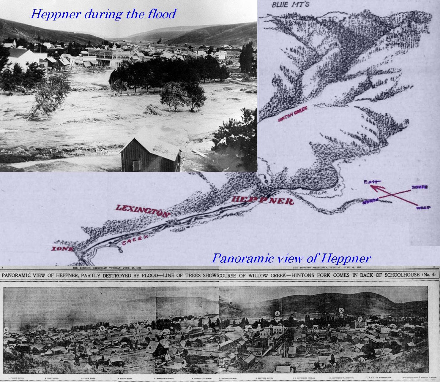 Heppner Flood composite image