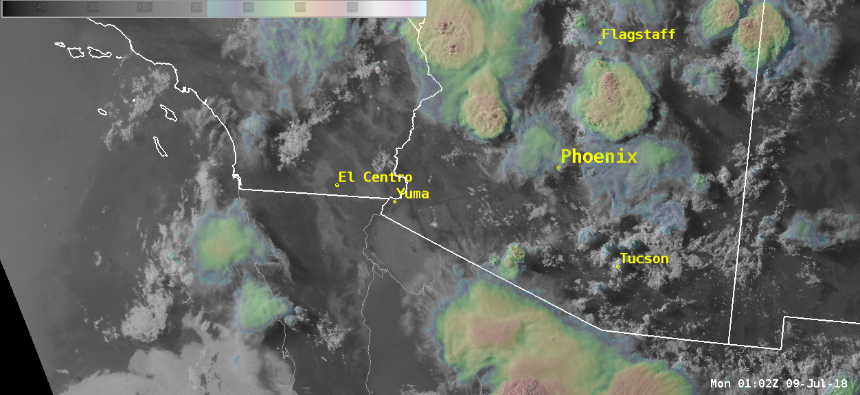 GOES-16 view at 7 PM on 9 July 2018